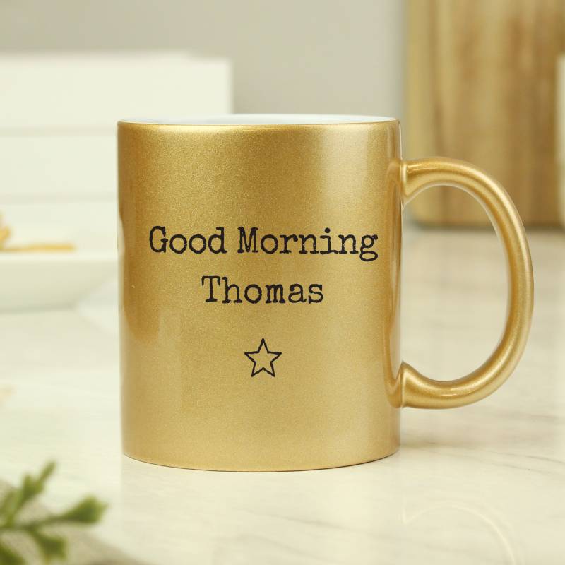 Personalised Free Text Gold Mug